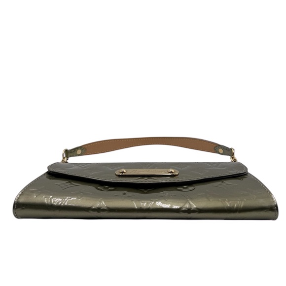 Louis Vuitton Olive Green Monogram Vernis LV Wallet On Chain Sunset Blvd Clutch - Picture 11 of 11